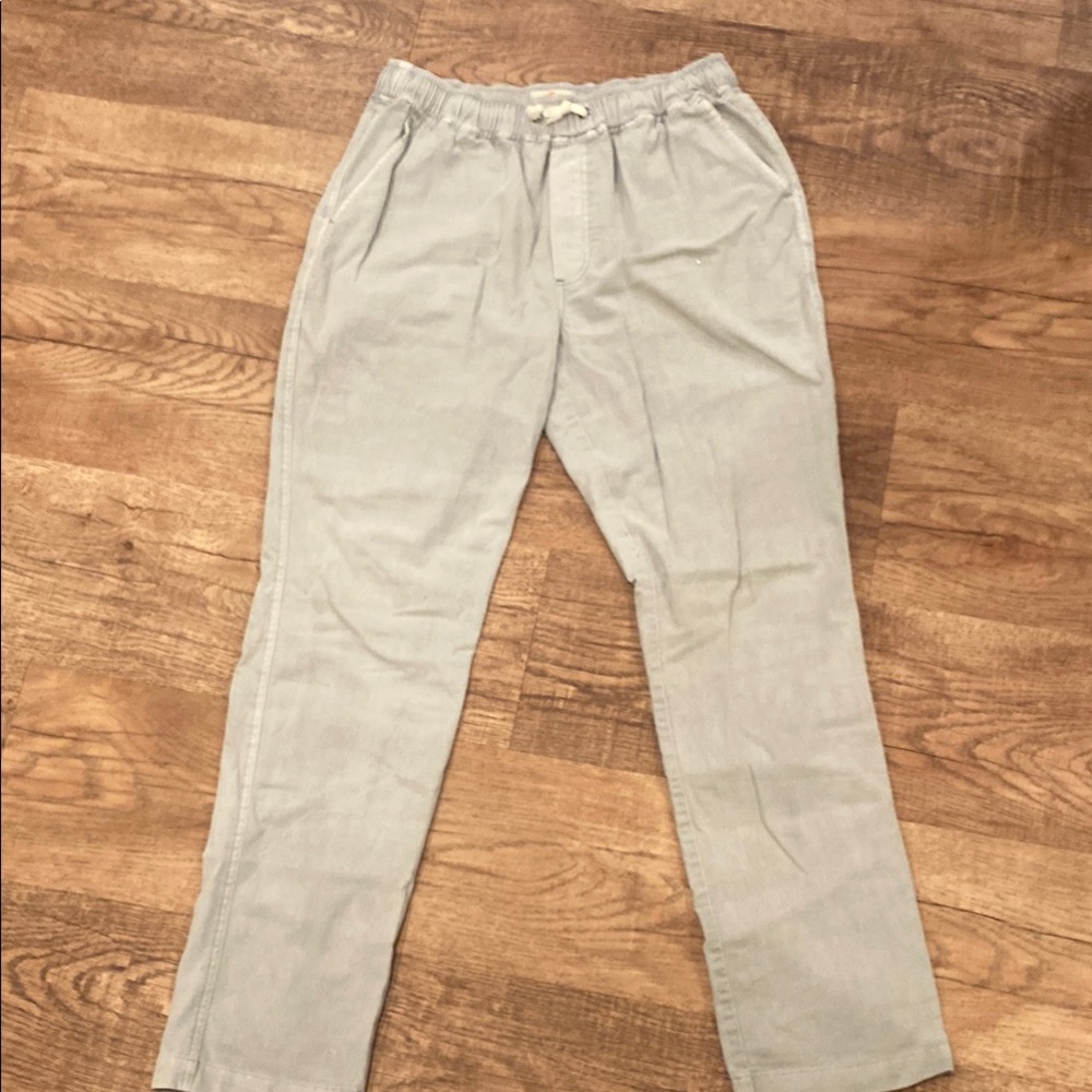 Marine Layer Gray/light blue pants with Elastic Waistband